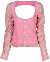 Cormio - Cardigan With Button Roses - Lyst