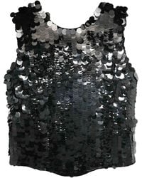 P.A.R.O.S.H. - Glass Sequin Embellished Blouse - Lyst
