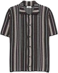 Altea - Striped Short Sleeve Shirt - Lyst