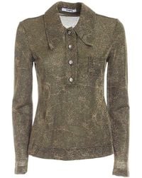 Vivetta - Lurex Polo Shirt - Lyst