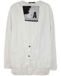 Maria Calderara - Crinkled Faux Leather Sweater - Lyst