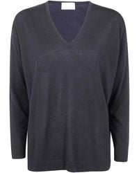 Drumohr - Long Sleeve V-Neck Extrafine Sweater - Lyst