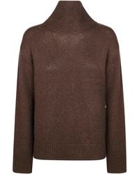 Ganni - Chunky Yak Mix Open Back Pullover - Lyst
