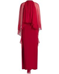Alberta Ferretti - Enver Satin Long Dress - Lyst