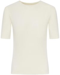 Jil Sander - Short-Sleeved Crepe T-Shirt - Lyst