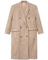 Isabel Marant - Pilda Herringbone Wool-Blend Coat - Lyst
