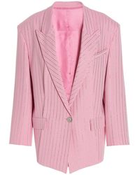 The Attico - Glen Single Breast Style Blazer Jacket - Lyst