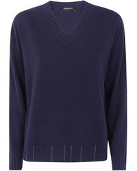 Fabiana Filippi - V Neck Sweater With Embrodery - Lyst