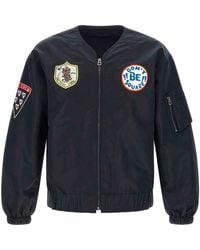 KENZO - Badges Collarless Bomber Jacket - Lyst