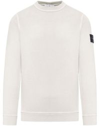 Stone Island - Crewneck Sweatshirt With Compass Logo - Lyst