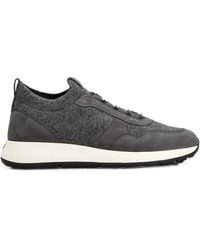 Tod's - Leather And Knit Sneakers - Lyst