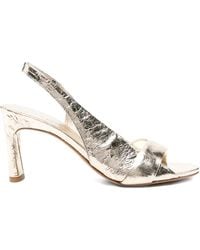 Fabrizio Del Carlo - Metis Sling Back Medium Heel Sandals - Lyst