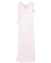ROTATE BIRGER CHRISTENSEN - Rotate Floral Jacquard Waterfall Maxi Dress - Lyst