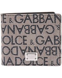 Dolce & Gabbana - Coated Canvas Wallet With With All-Over Logo - Lyst