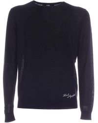 KARL LAGERFELD - Round-Neck Knitwear - Lyst