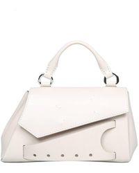Maison Margiela - Asymmetric Handbag In Ivory Leather - Lyst
