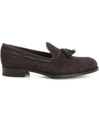 Lidfort - Suede Loafer - Lyst