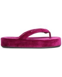 Balenciaga - Jet Lag Velvet Flip-Flops - Lyst