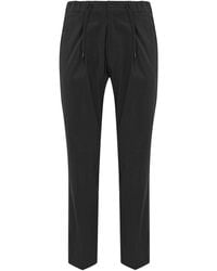 Herno - Wool Blend Trousers With Pleats - Lyst