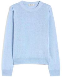 Max Mara - Linen Yarn Crew Neck Sweater - Lyst