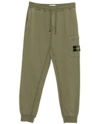 Stone Island - Compass-Badge Tapered Pants - Lyst