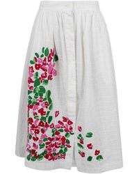Mii - Pintuck Grid Pattern Midi Skirt - Lyst