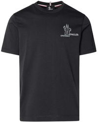 Moncler - Navy Cotton T-shirt - Lyst