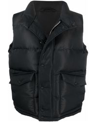 McQueen - High Neck Graffiti Logo Print Down Vest - Lyst