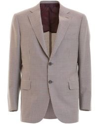 Brioni - Houndstooth Unstructured Blazer - Lyst