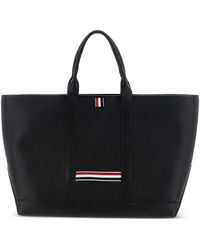 Thom Browne - Leather Medium Tote Bag - Lyst