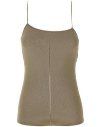 Lemaire - Intricate Perforated Viscose Blend Top - Lyst