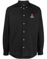 KENZO - Boke Flower Crest Casual Shirt Ls Black - Lyst