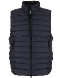 C.P. Company - Vest With Mock Neck And Logo Plaque On The Side - Lyst