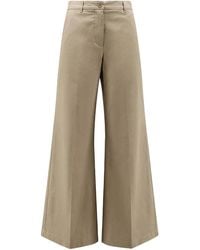 Aspesi - Stretch Cotton Trousers - Lyst