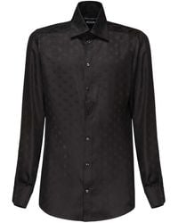 Dolce & Gabbana - Martini Silk Jacquard Logo Shirt - Lyst
