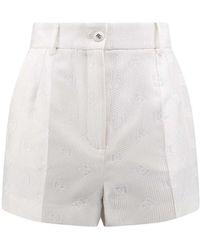 Dolce & Gabbana - Cotton Blend Shorts With All-over Logo - Lyst