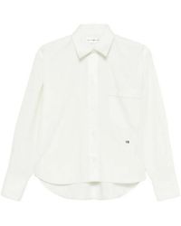 Victoria Beckham - Vb Embroidery Cropped Shirt - Lyst