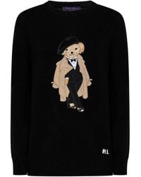 Ralph Lauren - Cashmere Trench Polo Bear Crewneck Sweater - Lyst