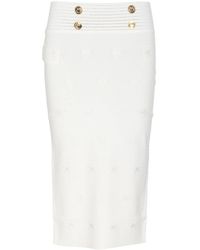 Pinko - Stapelia Skirt With Embroidered Logo - Lyst