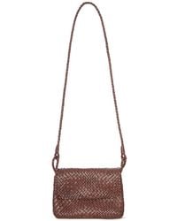 IBELIV - Woven Leather Shoulder Bag With Flap - Lyst