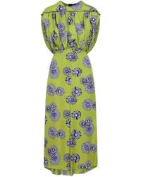 Lanvin - Printed Draped Top Dress - Lyst