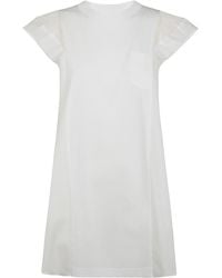 Sacai - Popeline X Cotton Jersey Dress - Lyst