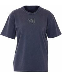 Alexander Wang - Strass Logo T-Shirt - Lyst