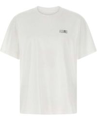 MM6 by Maison Margiela - Cotton Jersey Printed T-Shirt With Crewneck - Lyst