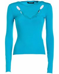Roberto Cavalli - Studded Slim Fit Sweater - Lyst