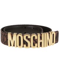 Moschino - Plaque Logo Belt - Lyst