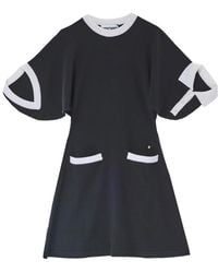 Moschino - Wool Dress With Contrast Pockets - Lyst