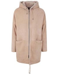 Giorgio Brato - Sheepskin Parka With Hood - Lyst