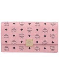 MCM - Large Wallet With Logo Shoulder Strap - Lyst