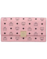 MCM - Large Wallet With Logo Shoulder Strap - Lyst